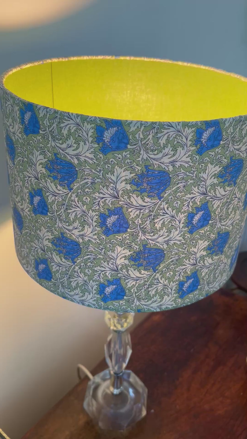 Close up of shade, light on