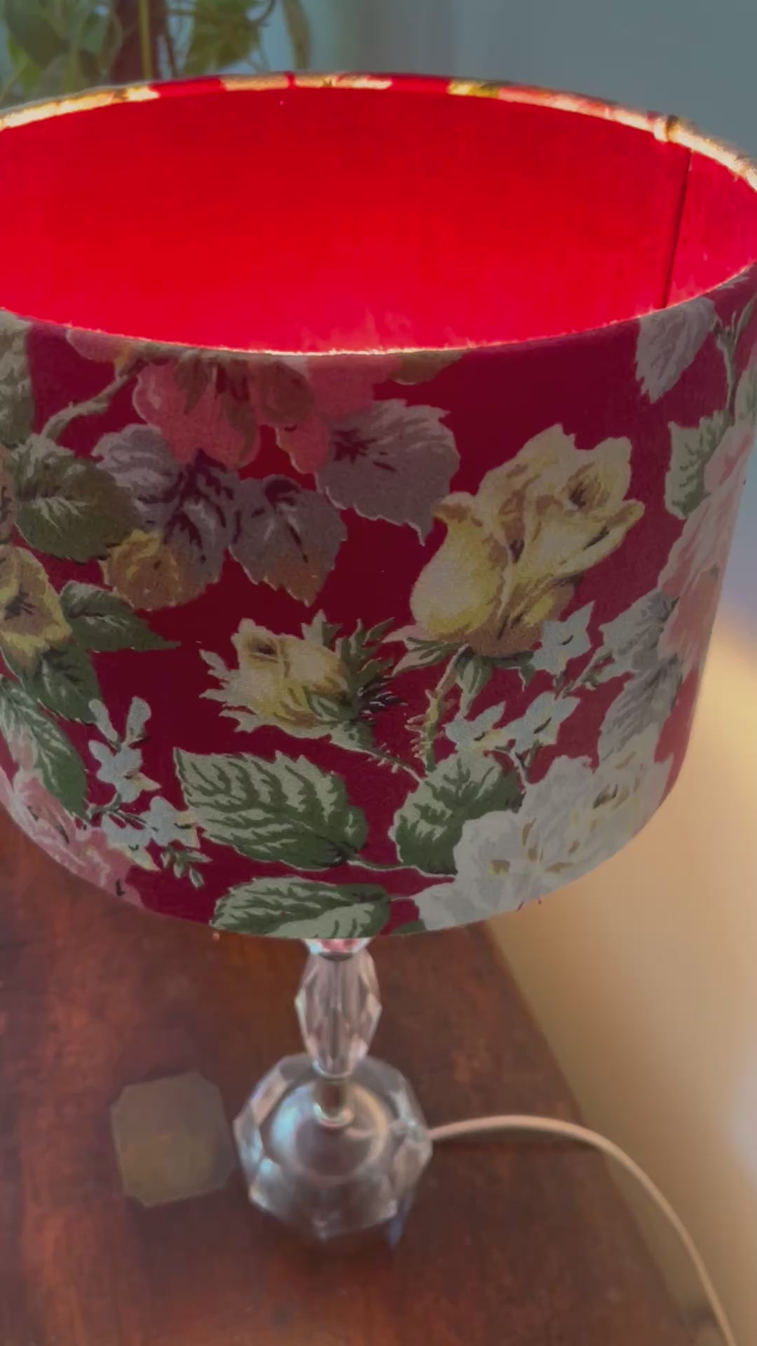 Vintage Rose Fabric 30cm Double Sided Drum Shade